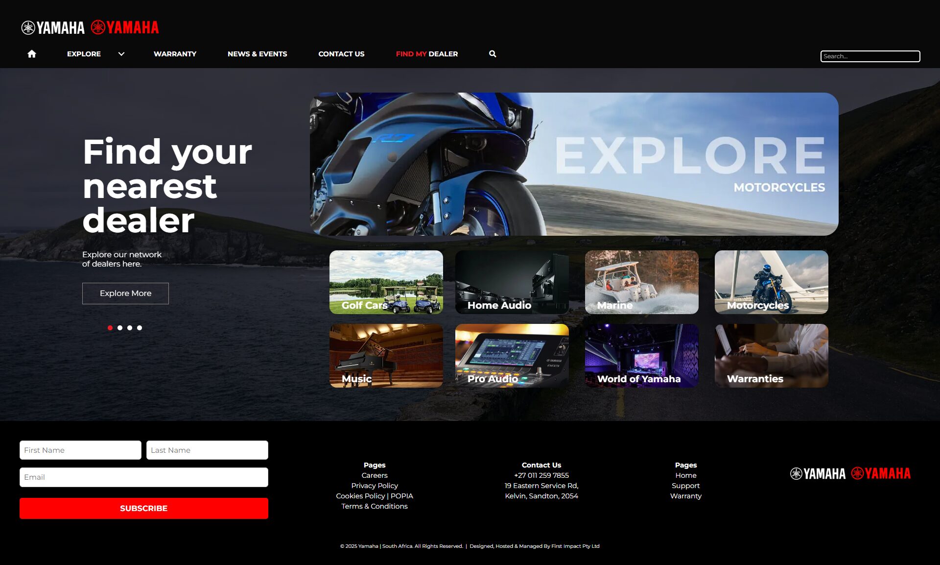 yamaha website 1 | First Impact